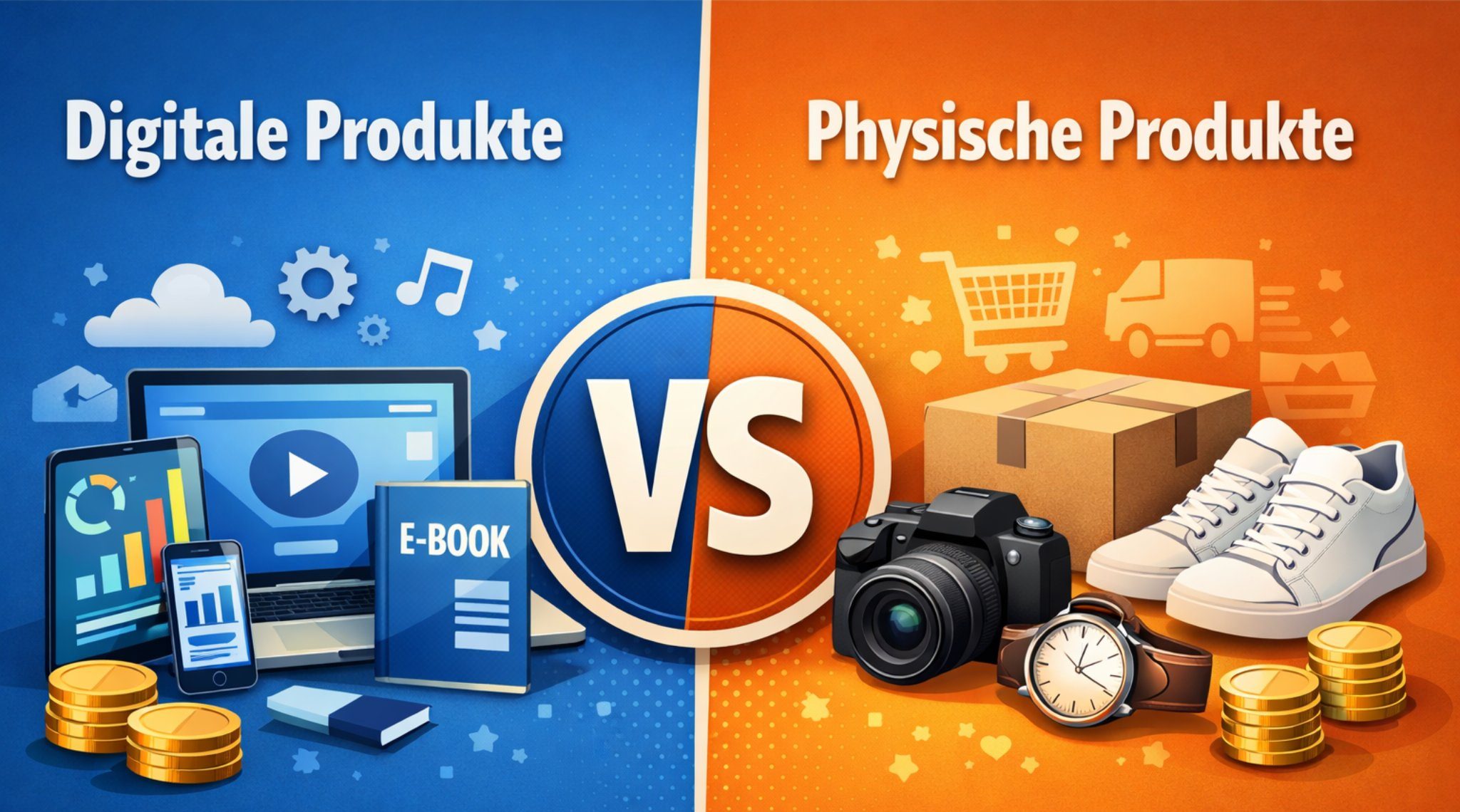 Digitale Produkte vs. physische Produkte: Was lohnt sich langfristig mehr?
