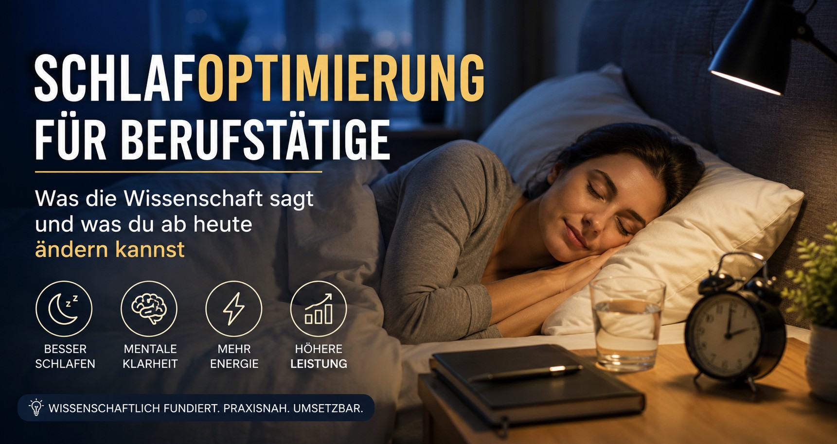 Schlafoptimierung für Berufstätige – Was die Wissenschaft sagt und was du ab heute ändern kannst